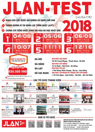 Đại học Đại Nam thông báo: Lịch thi của kì thi năng lực tiếng nhật JLAN-Test 2018