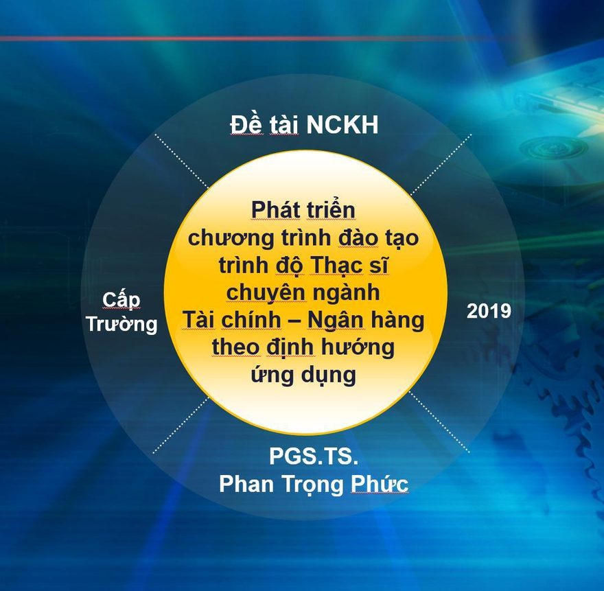 Đề tài NCKH cấp trường: “Phát triển chương trình đào tạo trình độ thạc sĩ chuyên ngành Tài chính – Ngân hàng theo định hướng ứng dụng”