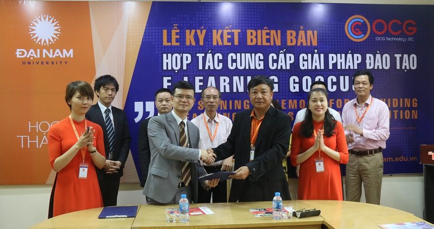 ĐH Đại Nam ký kết biên bản hợp tác cung cấp giải pháp đào tạo E-learning Goocus