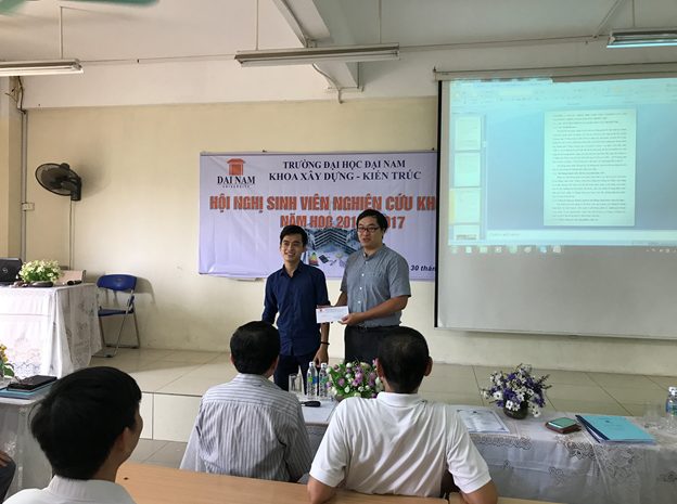 Hội nghị khoa học sinh viên Khoa Xây dựng – Kiến trúc trường Đại học Đại Nam năm học 2016 – 2017