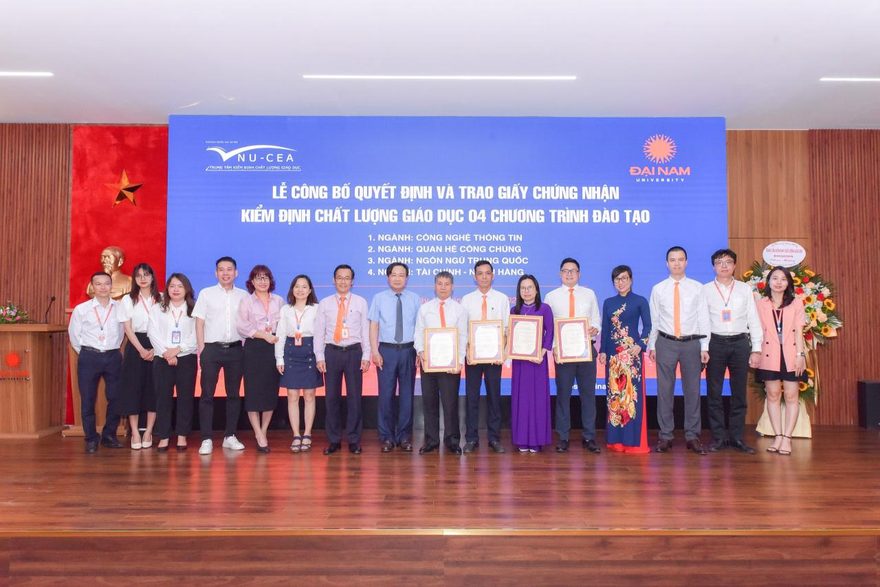 Thêm 4 chương trình đào tạo của trường Đại học Đại Nam đạt kiểm định chất lượng giáo dục Quốc gia
