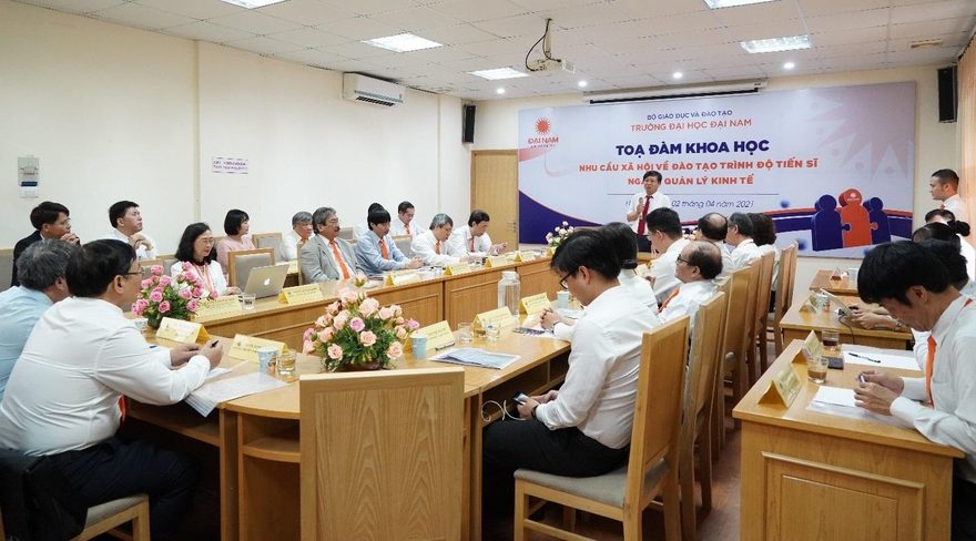 Trường ĐH Đại Nam tổ chức Tọa đàm khoa học “Nhu cầu xã hội về đào tạo trình độ Tiến sĩ ngành Quản lý kinh tế”